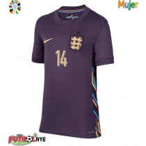 Camiseta Inglaterra Ezri Konsa #14 Visitante Equipación para mujer Eurocopa 2024 manga corta